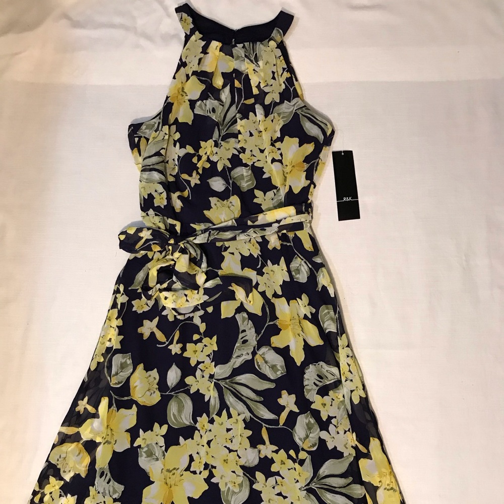 R & K Halter Maxi Dress